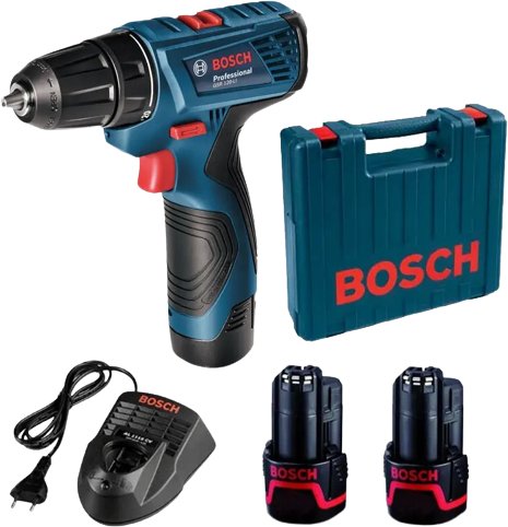 

Дрель-шуруповерт Bosch GSR 120-LI Professional 06019F7001 (с 2-мя АКБ, кейс)