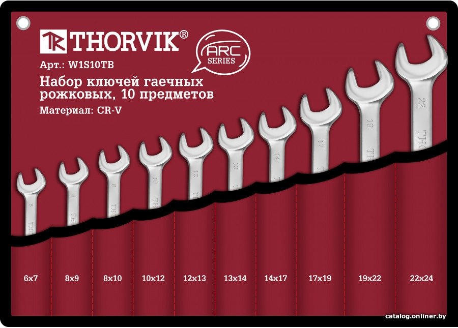 Набор ключей Thorvik W1S10TB (10 предметов)