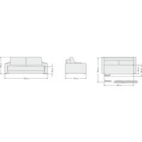 Диван Craftmebel Boss new (ткань, alkantara серый) в Орше