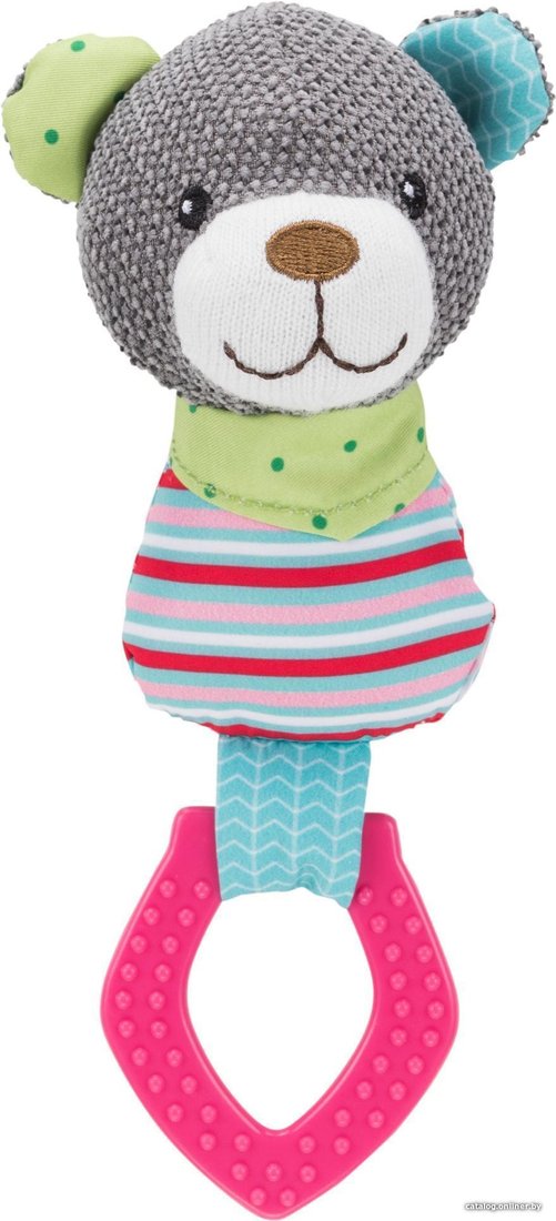 Игрушка для собак Trixie Мишка с кольцом 23 см (36177)