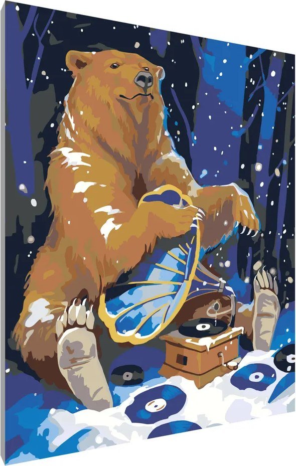 

Картина по номерам PaintLine Медведь с граммофоном NOSI-A048