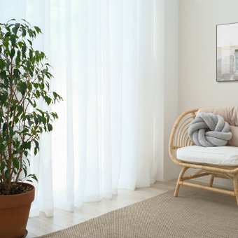 Тюль Этель 4280477 1.35x1.5 м (белый, 1 шт)