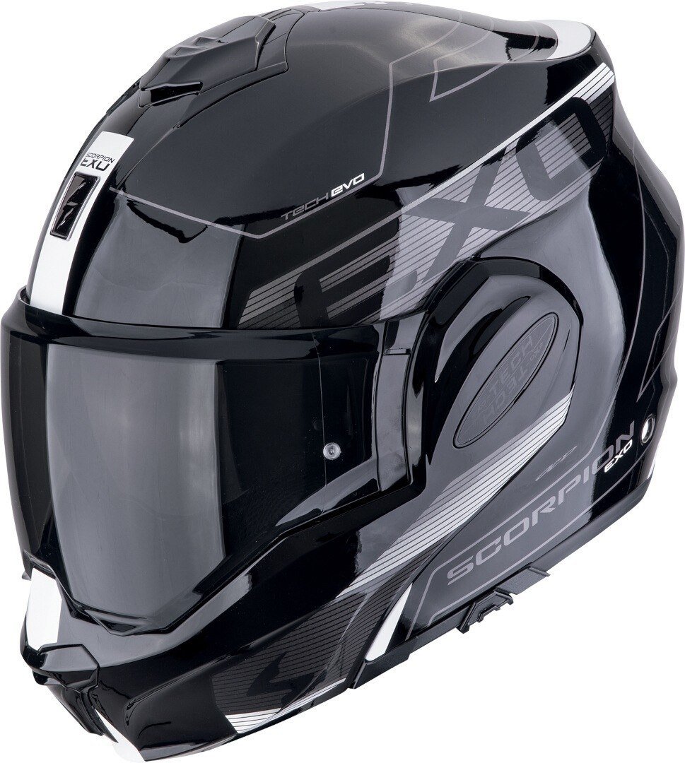 Мотошлем Scorpion Exo Exo-Tech Evo Traveller (р. S, черный/белый)
