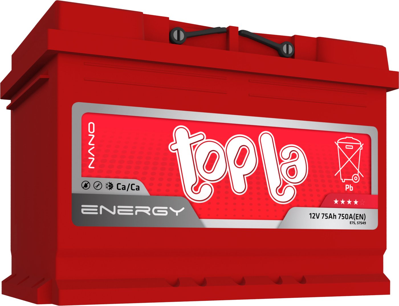 

Автомобильный аккумулятор Topla Energy L+ 108375 (75 А/ч)