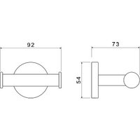 Крючок для ванны Aquatek Оберон AQ4202MB