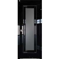 Межкомнатная дверь ProfilDoors 24L L 80x200 (черный люкс серебро люкс, стекло графит)