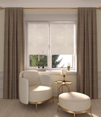 Мини рулонные шторы Legrand Фавор 57x175 (миндаль)