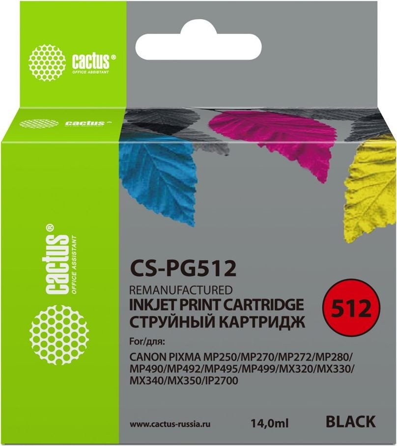

Картридж CACTUS CS-PG512 (аналог Canon PG512)