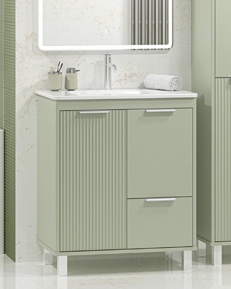 Brevita Тумба с умывальником Risacca Pistachio 70 RIS-06070-0842Я+B-OND070-01 (фисташковый)