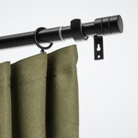 Карниз для штор Sundays Home Цилиндр Раздвижной 25/28мм 1-рядный (черный матовый, 2-3.6м) в Гомеле