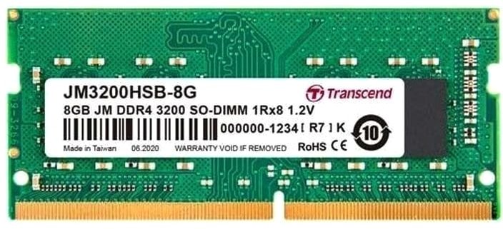 

Оперативная память Transcend JetRam 16GB DDR4 SODIMM PC4-25600 JM3200HSB-16G
