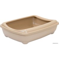 Туалет-лоток Zoom Четвертый с рамкой глубокий 2904беж (бежевый)