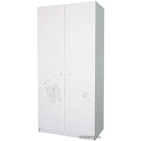 Шкаф распашной Polini Kids French 1230 Teddy 0001589.55 (белый/серый)