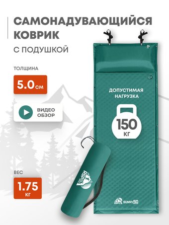 Самонадувающийся коврик RSP Outdoors Sunny 50 (зеленый)