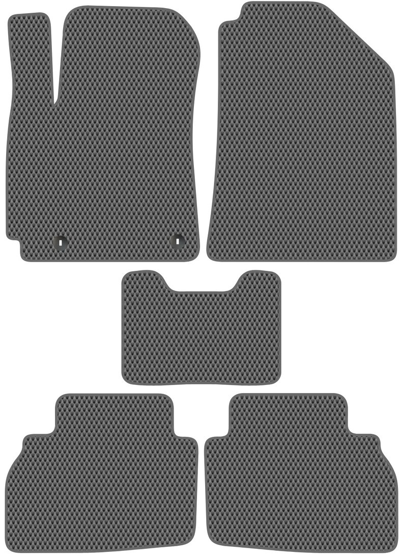 

Комплект ковриков для авто Alicosta Kia Seltos (suv) 2019 - Н.В. (серый, ромб)