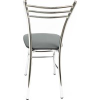 Стул ВВР Трио (серый/хром, экокожа) в Могилеве