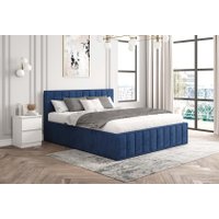 Кровать ДСВ Лана 1.6 с подъемным механизмом (синий софт)