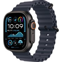 Умные часы Apple Watch Ultra 2 LTE 49 мм (титановый корпус, черный/темно-синий, ремешок из эластомера M)