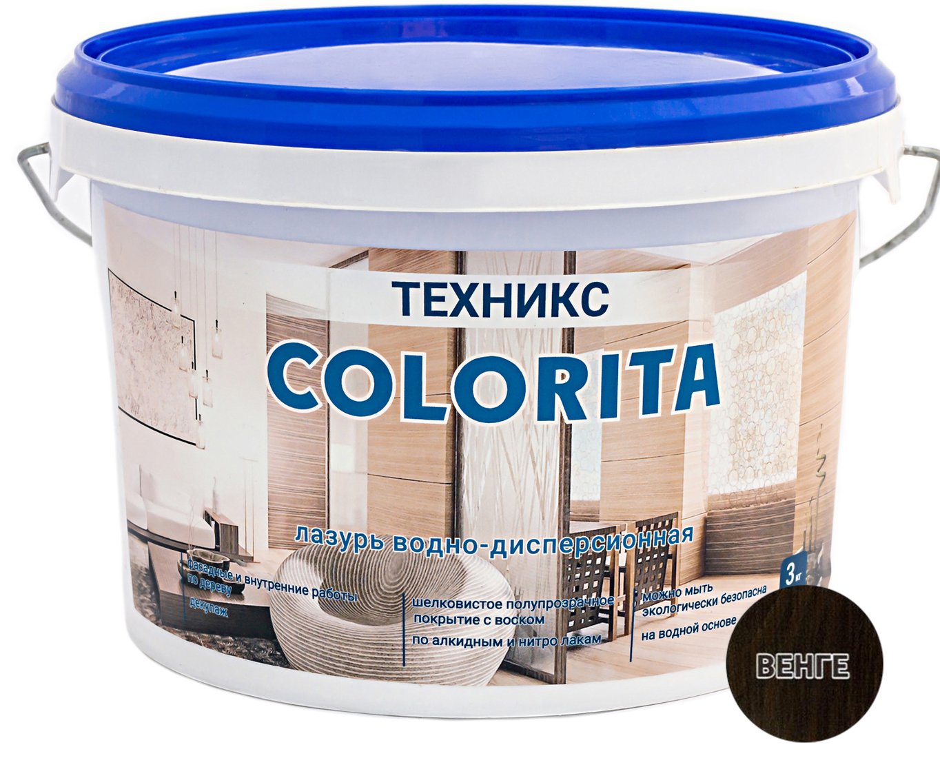 

Лазурь Техникс Colorita ВД-АК-1 3 кг (венге)