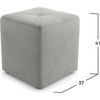 Пуфик Mio Tesoro 133 (серый Happy 900)