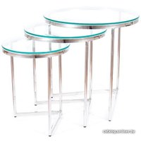 Журнальный столик Signal Trinity (прозрачный/серебряный)