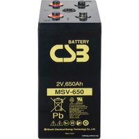 Аккумулятор для ИБП CSB Battery MSV650 (2В/650 А·ч)