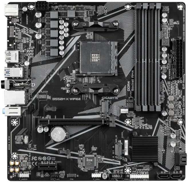 

Материнская плата Gigabyte B550M K WiFi6E (rev. 1.2)
