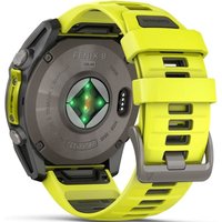 Умные часы Garmin Fenix 8 Solar, Sapphire 51мм (титановый, желтый силиконовый ремешок)