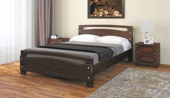 Кровать Bravo Мебель Камелия-2 200x140 (дуб коньяк, основание металл)