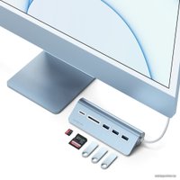 USB-хаб Satechi USB-C Combo Hub ST-TCHCRB (голубой)