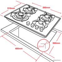 Варочная панель Ginzzu HCG-413