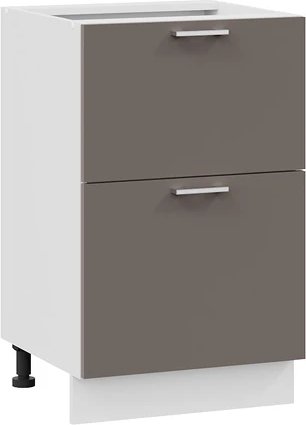 

Шкаф напольный Трия Габриэлла 1Н5Я2 с двумя ящиками (белый/муссон)