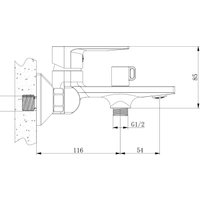Смеситель Lauter Reef 21CK6678BS + 21СКFU80201V + 21S00086 + 2103