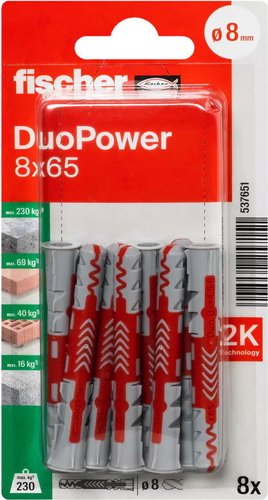 Fischer DuoPower 8 x 65 K NV 537651 (8 шт)