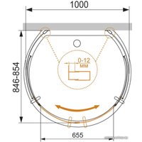 Душевой уголок Cezares Eco-O-2-100/85-C-Cr