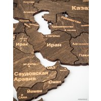 Пазл Woodary Карта мира XXL 3150 (3 уровня, venge)