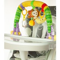 Высокий стульчик ForKiddy Podium Toys 0+ (два чехла +х/б вкладыш, серый)