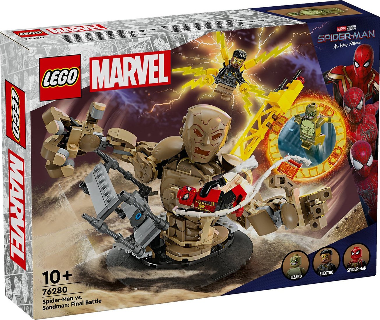 Конструктор LEGO Marvel 76280 Человек-паук против Песочного человека: Последняя битва