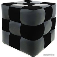 Пуфик Brioli Рубик L22-L20 (черный/серый)