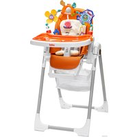 Высокий стульчик Baby Prestige Junior Lux+ (orange) с развивающей дугой Веселый краб