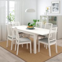 Кухонный стол Ikea Ланеберг/Экедален 293.047.94 (белый/белый/светло-серый)