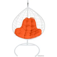 Подвесное кресло M-Group XL 11120107 (белый ротанг/оранжевая подушка)