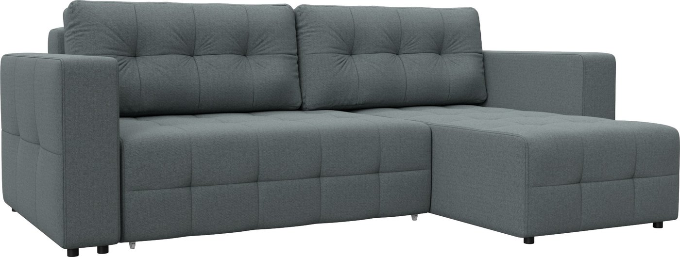 

Угловой диван Лига диванов Лига-075 универсальный 130006 (рогожка амур 07 серый)