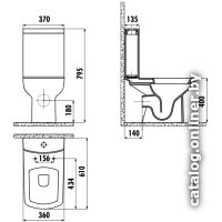 Бачок для унитаза Creavit Lara YD.SET.032.05