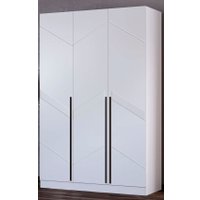 Шкаф распашной Феникс ФР№4 3-х створчатый (белый/белый софт, ручки черные)