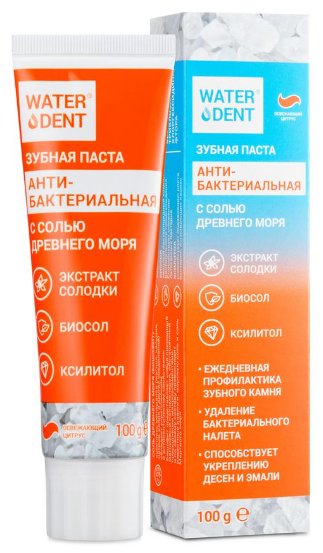 

Зубная паста Waterdent Антибактериальная 100 г