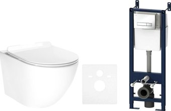 Унитаз подвесной AV Engineering Comfort AVWHR203 + AM.PM I012703.0201