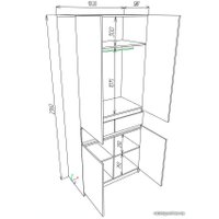 Шкаф распашной ЭлиГард Locarno 2 (белый)