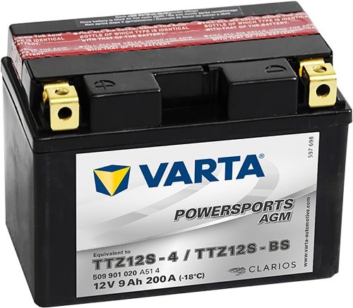 

Мотоциклетный аккумулятор Varta Powersport AGM TTZ12S-BS 509 901 020 (9 А·ч)