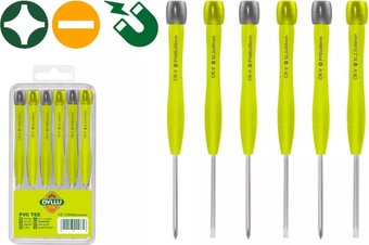 Набор отверток прецизионных Dyllu DTSS2B06 (6 предметов)